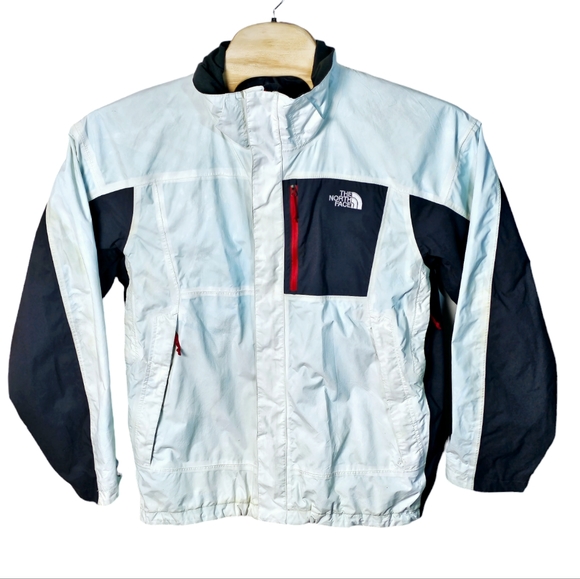 The North Face Mens XL White Black Hooded HyVent‎ Jacket (F11 AUET) - Picture 1 of 16